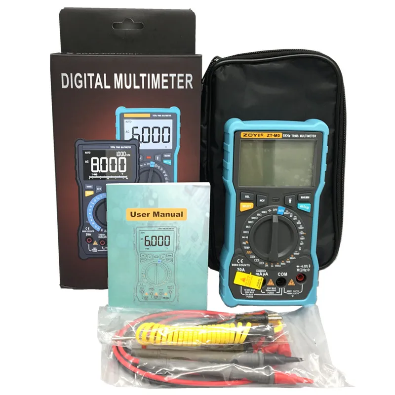 ZOYI ZT-M0 ZT-M1 цифровой мультиметр ac dc Вольтметр светодио дный LED true rms Авто Диапазон с