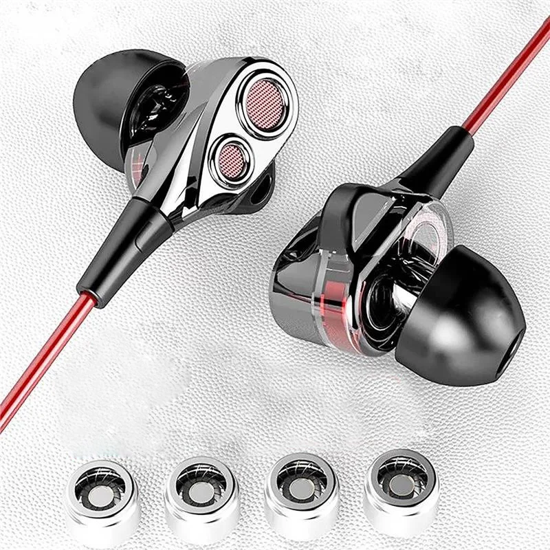 Наушники в ухо 3 5 мм с микрофоном спортивные тяжелые басы стерео гарнитура Fone De
