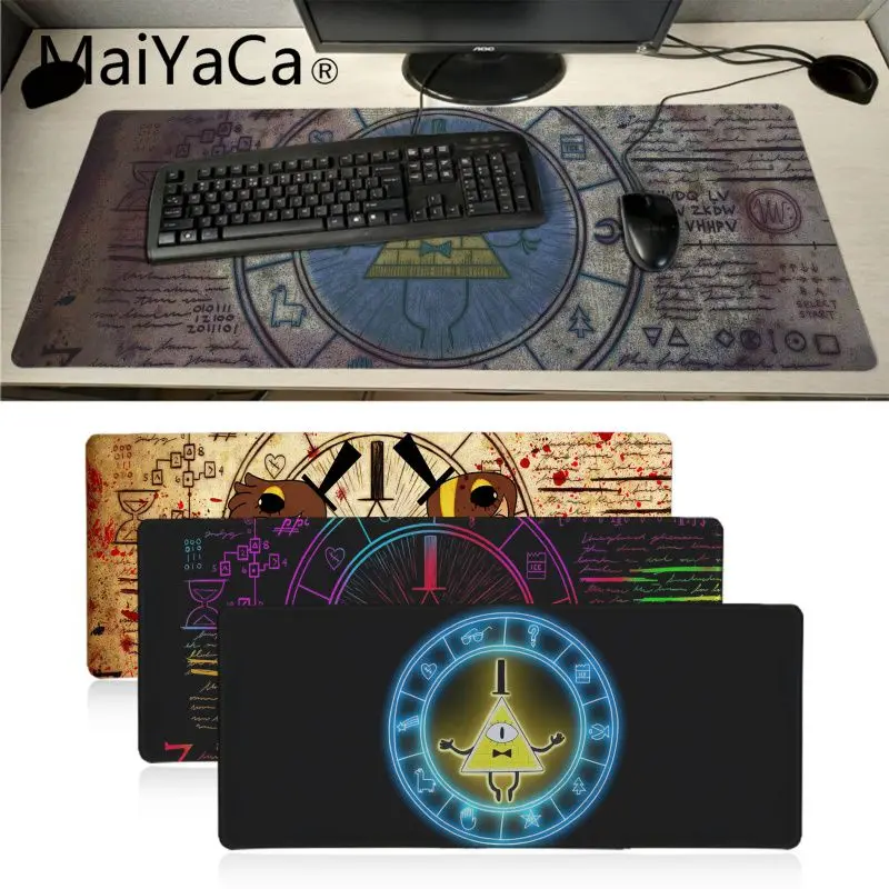 Maiyaca Гравити Фолз Билл Шифр ноутбук игровой мыши коврик для мыши Блокировка края игровой коврик клавиатура коврик, подложка под стол