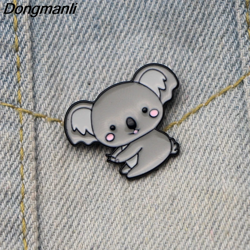 DMLSKY Симпатичные Броши Koala забавная эмалированная Брошь для женщин и мужчин