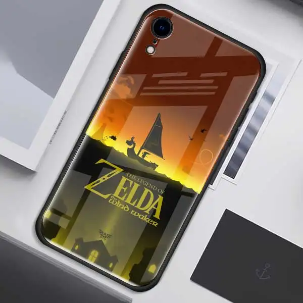 001 Легенда о Зельде игра закаленное стекло чехол для Apple iPhone XR 7 8 6 6 S Plus X XS MAX чехол для сотового телефона чехол - Цвет: 001
