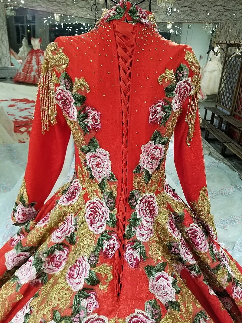 30651 с высоким воротником и длинными рукавами модное сексуальное свадебное платье