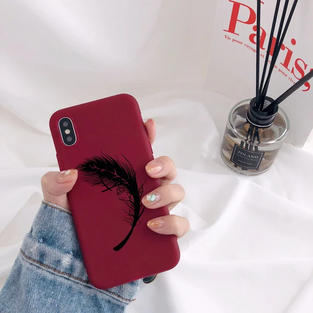 Мягкий ТПУ чехол Love для iPhone 6S 8 7 6 S Plus XR матовая задняя крышка Coque силиконовый чехол для iPhone X для iPhone 11 Pro XS Max чехол для телефона Capa - Цвет: Kjh-heiyumao