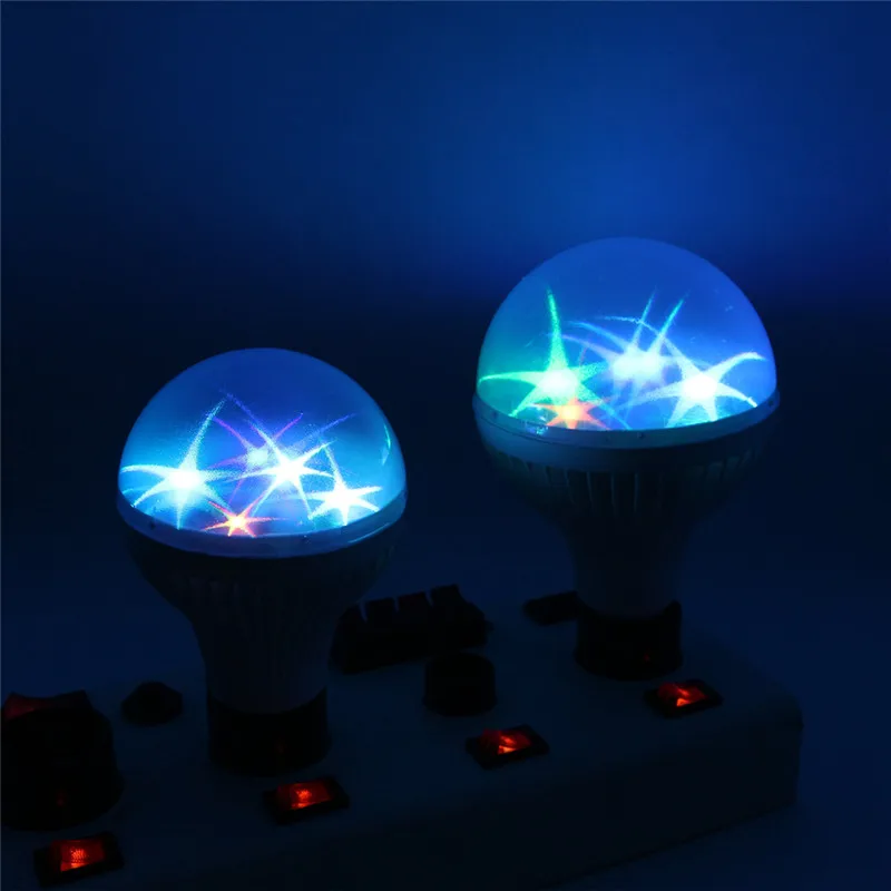 Светодиодные RGB лампы ZjRight E27 праздничный автоматический стробоскоп освещение