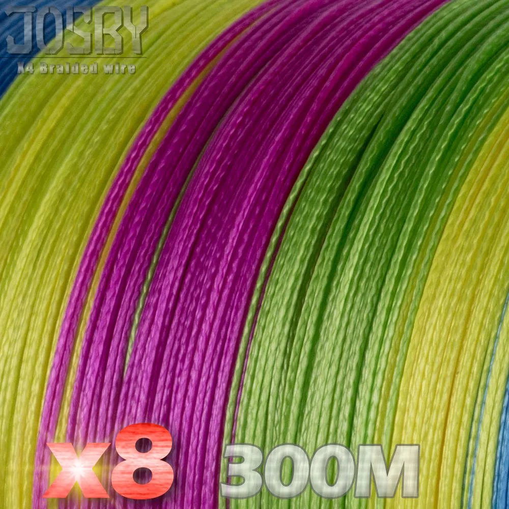 JOSBY 300 м 8X рыболовная фирма супер сильная японская многонитевая PE плетеная леска 8