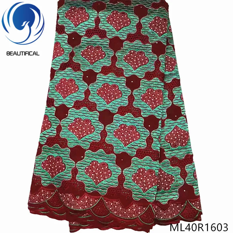 BEAUTIFICAL nigeria cotton lace fast shipping latest laces swiss african 2019 arrival 5yards/lot for clothes ML40R16 | Дом и сад