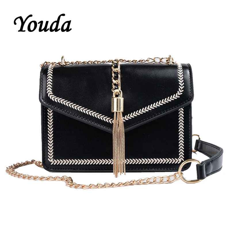 Youda корейский стиль простой раскладной чехол мешок кисточкой украшения Винтаж PU