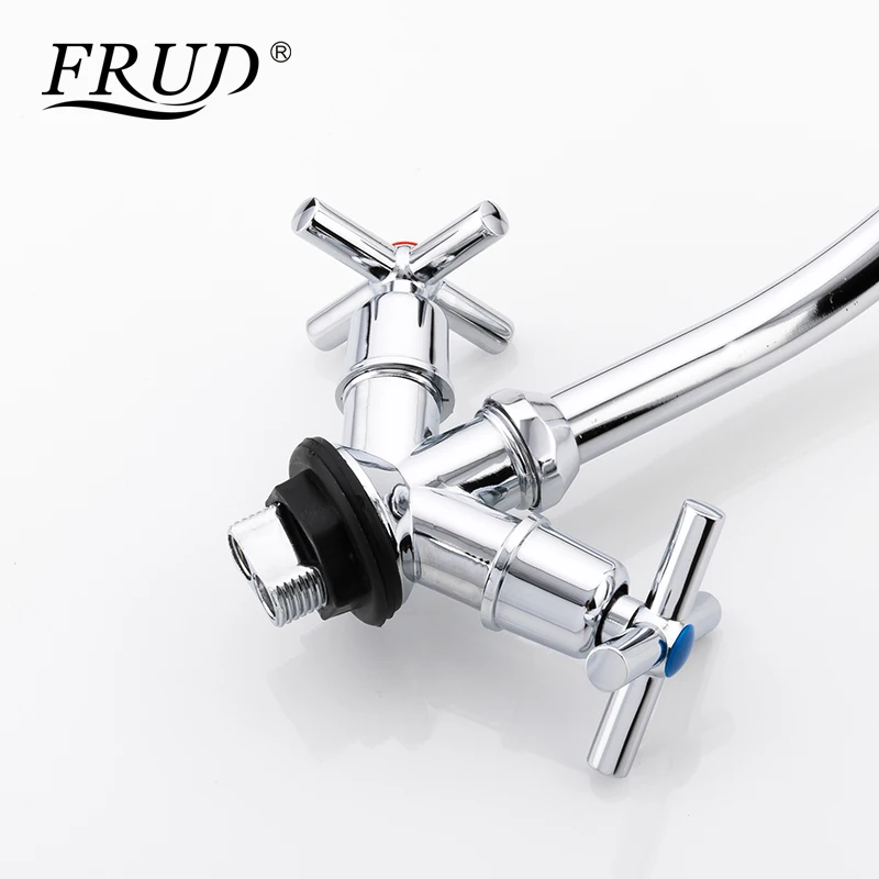 Классический кухонный кран FRUD смеситель с двойной ручкой крепление на раковину
