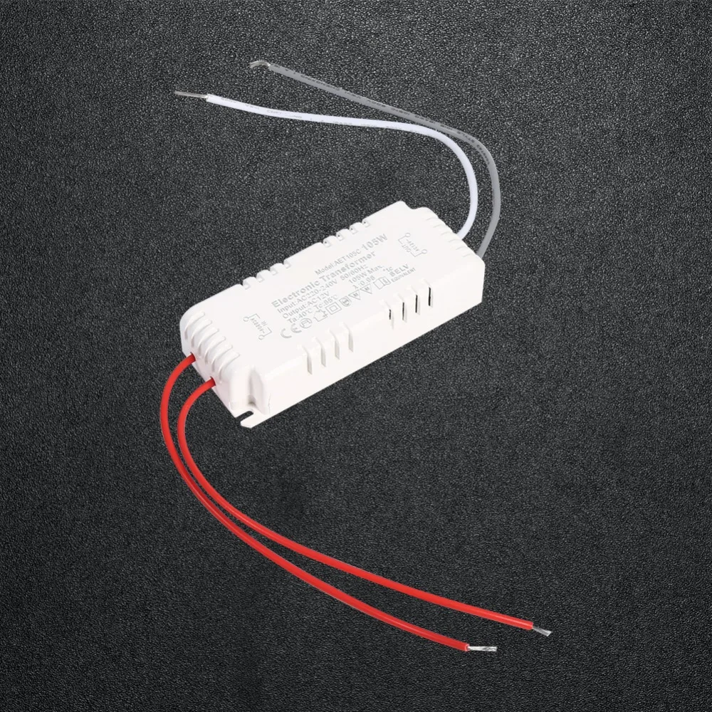 105 Вт электронный трансформатор с регулируемой яркостью 220V 12V светодиодный