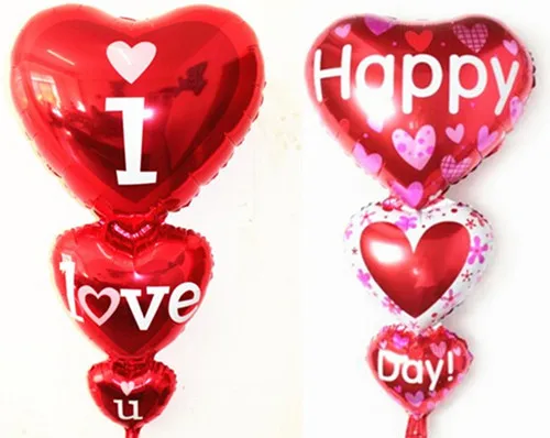 Шары из фольги big I LOVE U happy day 128 см баллон украшения для дня рождения свадьбы