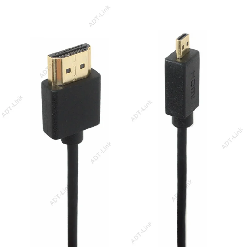 Micro HDMI-совместимый внешний диаметр 3 0 мм Сверхмягкие тонкие кабели и мини кабель 2k