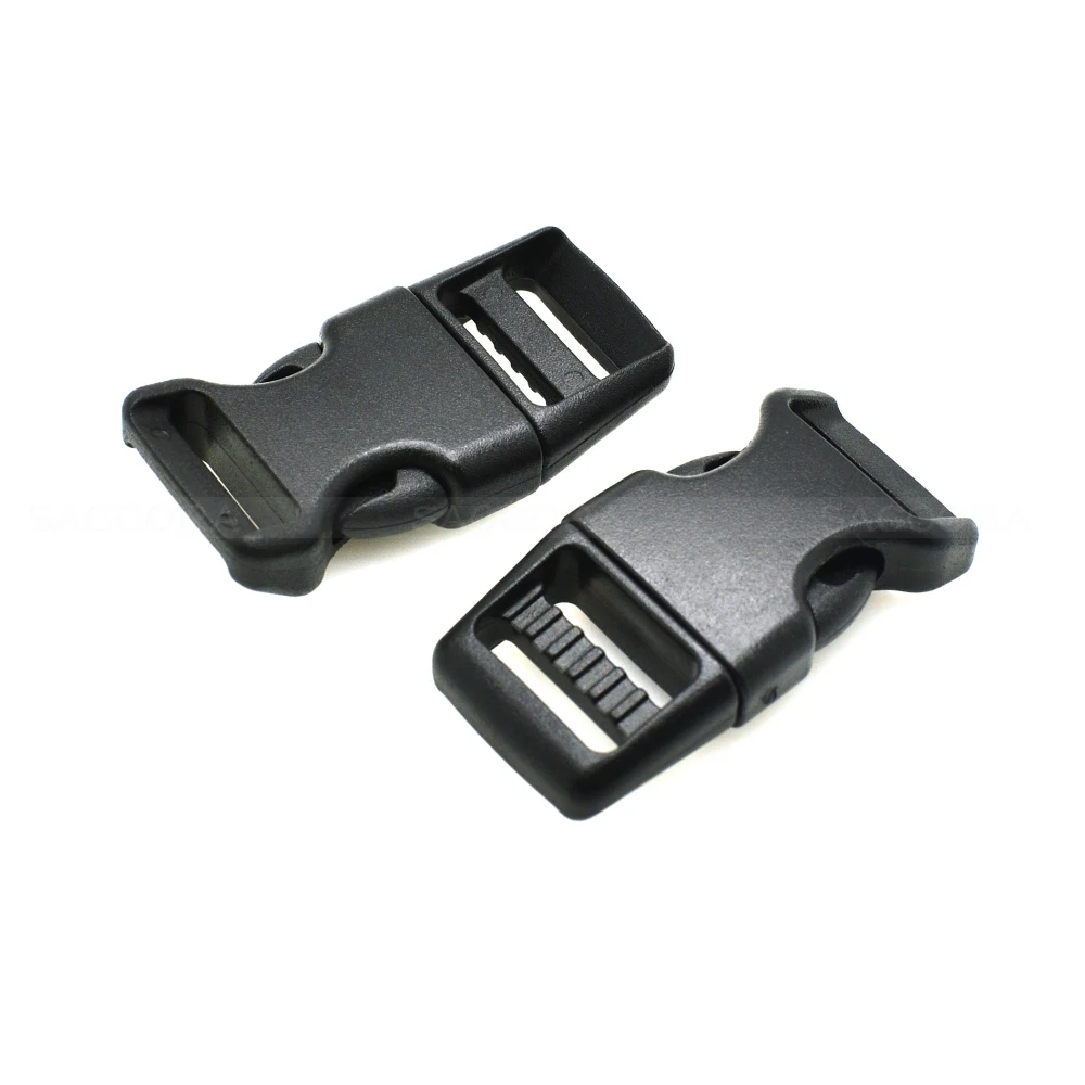 

5/8" 16mm Plastic Side Release Buckle Contoured Curved For Paracord Bracelet Dag Collar Backpack Strap Webbing Outdoor Buckle