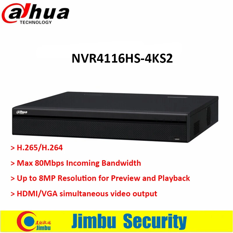 Dahua NVR комплект включает 16CH 4 К и H.265 видеомагнитофон NVR4116HS-4KS2 ip-камеры 6MP IPC-HDW4636C-A