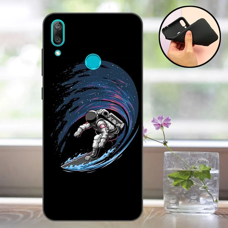 Чехол для телефона Huawei Y7 2019 силиконовый чехол Prime матовый мягкий Huawen 6 26