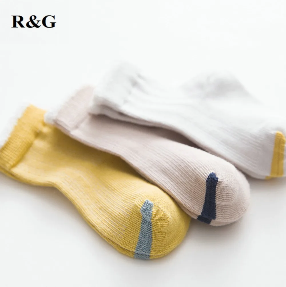 3 пар/лот носки для малышей Мягкие хлопковые однотонные новорожденных высокое
