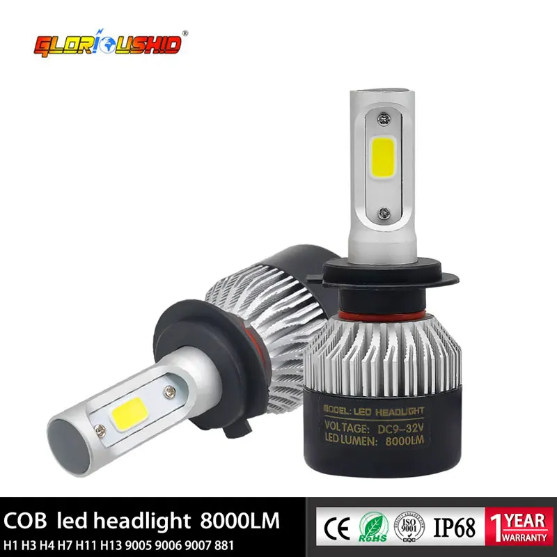 H11 Led H7 H4 H8 H9 9005 HB3 9006 HB4 автомобильная светодиодная лампа для фары 72 Вт 8000lm