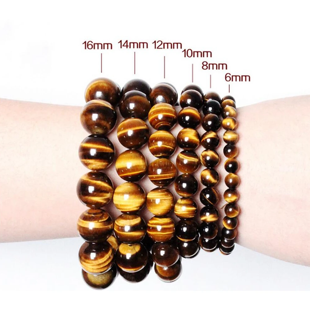 Натуральный камень желтый тигровый глаз Круглый Loose бусы из камней 4 мм 6 8 10 12