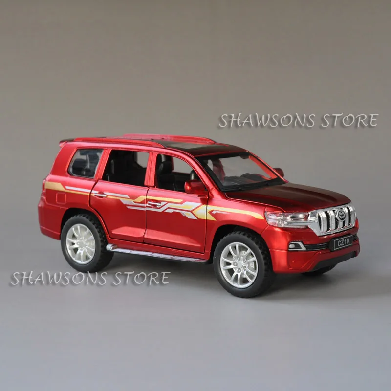 Литая металлическая модель автомобиля 1:32 игрушки для Toyota Land Cruiser Prado SUV Реплика со