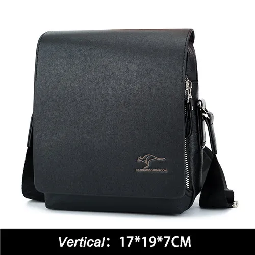 Black 17x19x7 Роскошная брендовая мужская сумка через плечо, винтажная кожаная сумка через плечо, красивая сумка через плечо, сумки - Цвет: Black 17x19x7