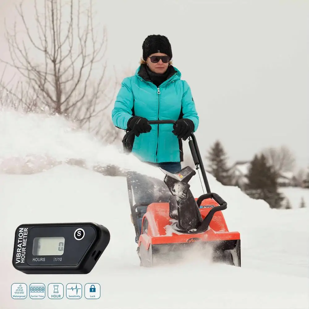 

Vibration Hour Meter Wireless Hour Meter Diesel Hour Meter for All Gasoline Engine ATV UTV Dirtbike Outboards Snowmobile HM016C