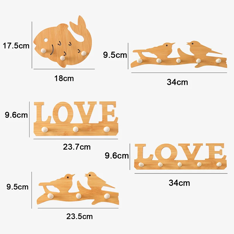

3/5 Hooks Resin Bird Hanger Wall Decorations Home Accessories key Living Room kitchen Coat Clothes Towel Rack Hat Handbag Holder