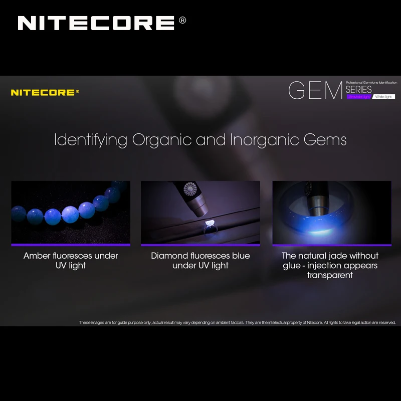 Nitecore серия драгоценных камней бесступенчатая яркость Профессиональный