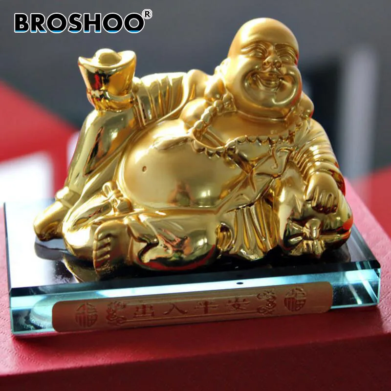 Украшение интерьера автомобиля BROSHOO золотой цвет слиток освежитель воздуха