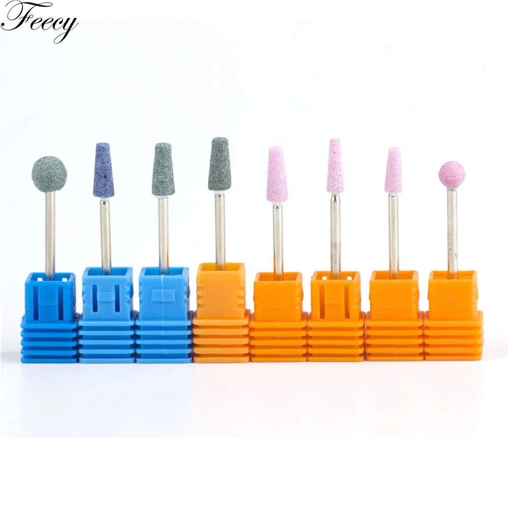 Ball Rubber Nail Drills Bits Stone Ceramic Milling Corundum Cutters Brush Electric Machine Rotary Polish Manicure Tools Feecy 4T | Красота и
