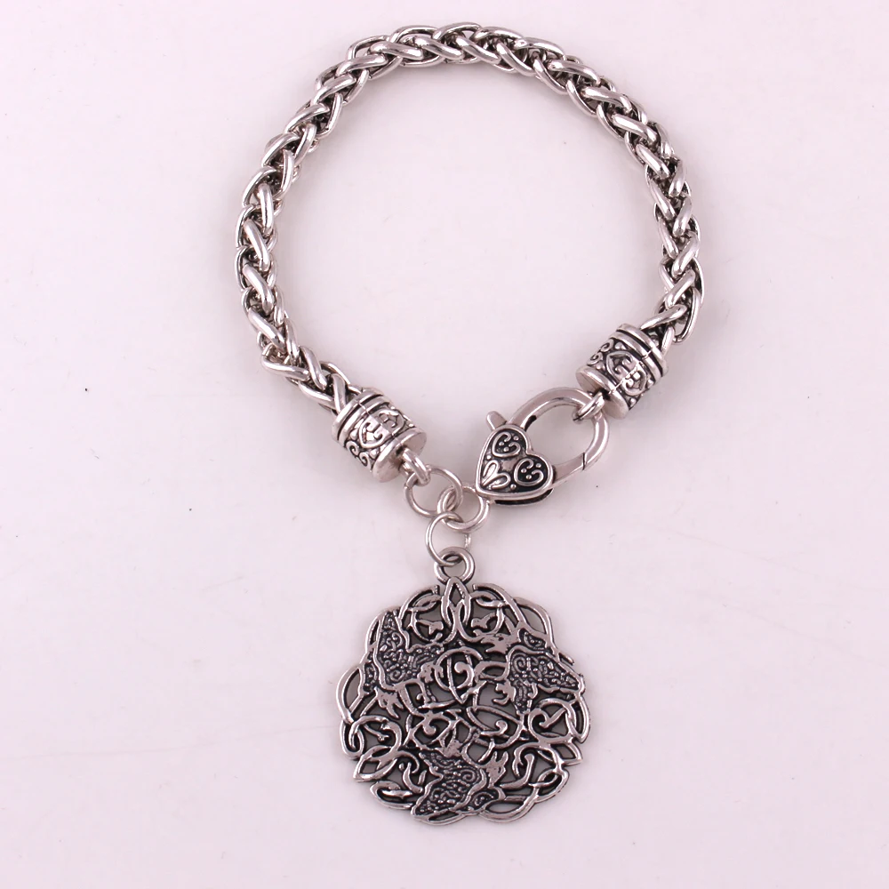 Религиозный браслет из пшеницы эпона лошадь/кулон с вороном старинная