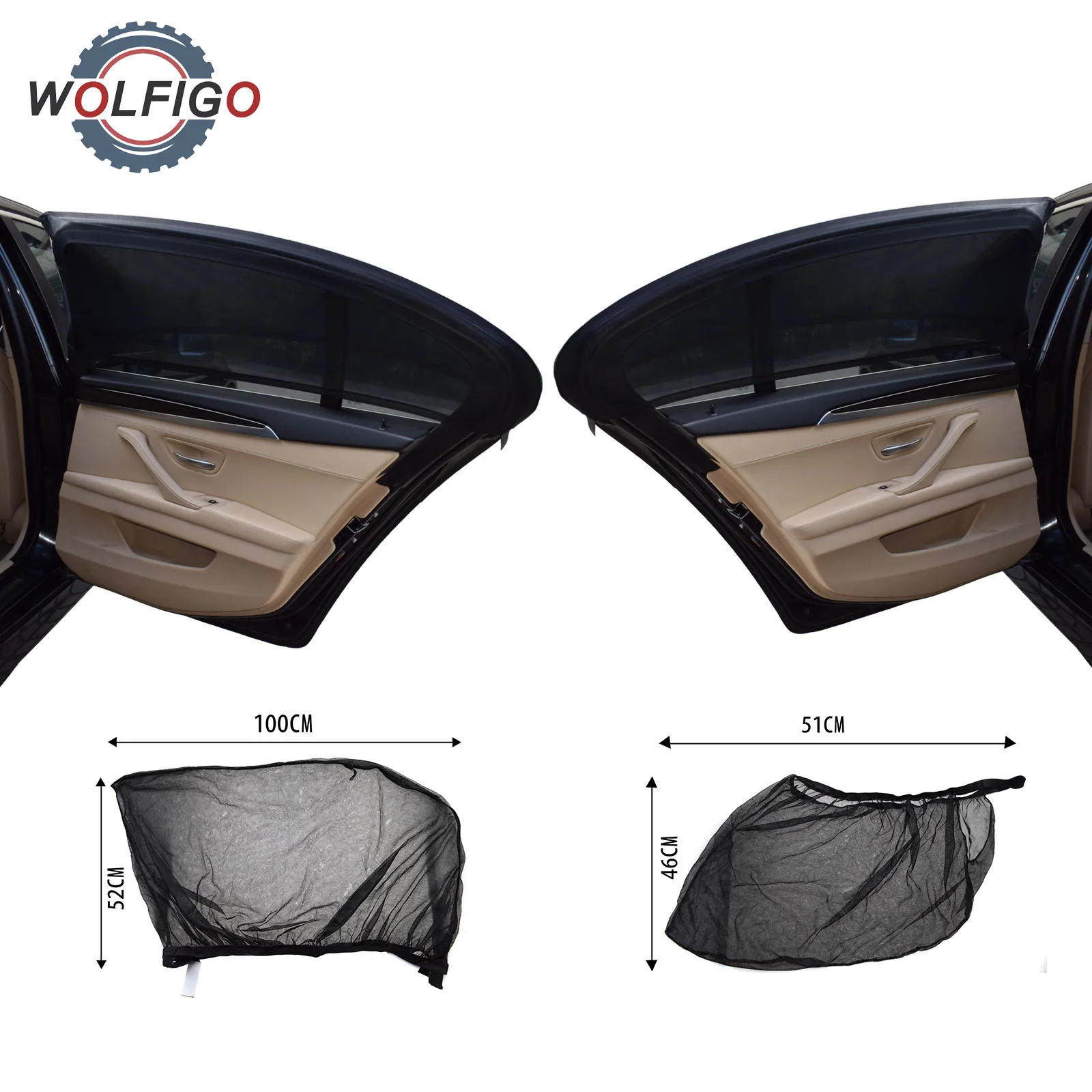 WOLFIGO 2 шт. черный Автомобильный Чехол для окна солнцезащитный занавес защита от