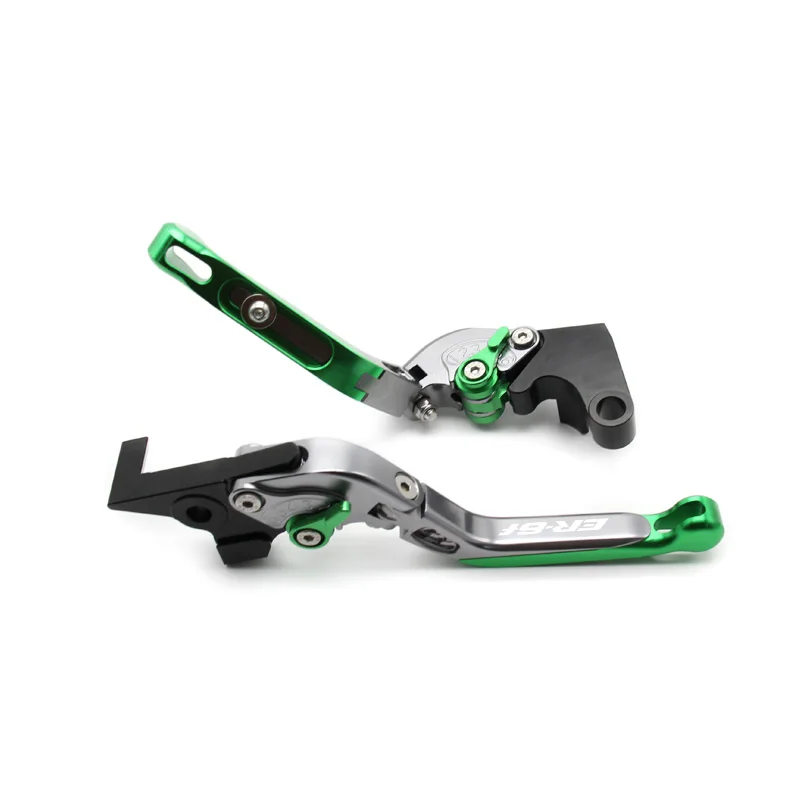 Лазерный Логотип (Versys) для kawasaki ER 6f ER6f 2006 07 08 09 2014 2015 2016 зеленые + титановые рычаги