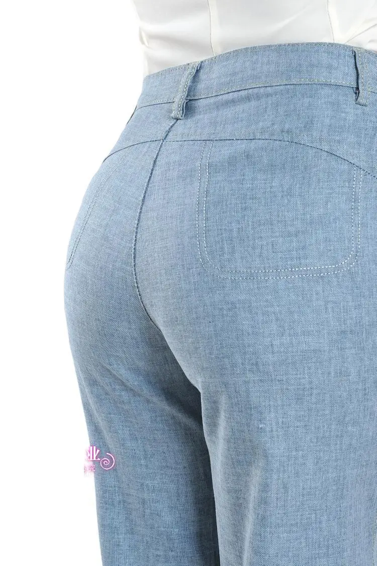 2016 новое поступление карандаши натурального цвета брюки средний вес плоские