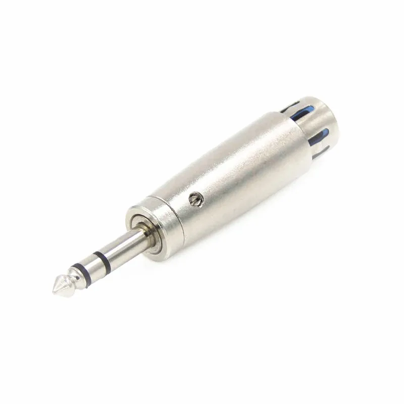 5 шт./лот никелированный 3Pin XLR гнездовой разъем до 6 35 мм штекер стерео микрофон