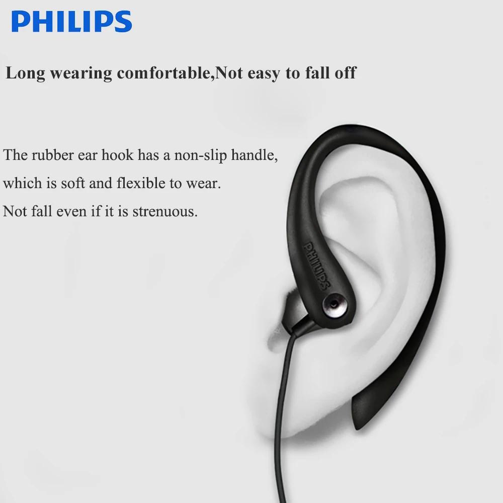 Наушники Philips SHS3305 с ушным крючком спортивные наушники функцией шумоподавления