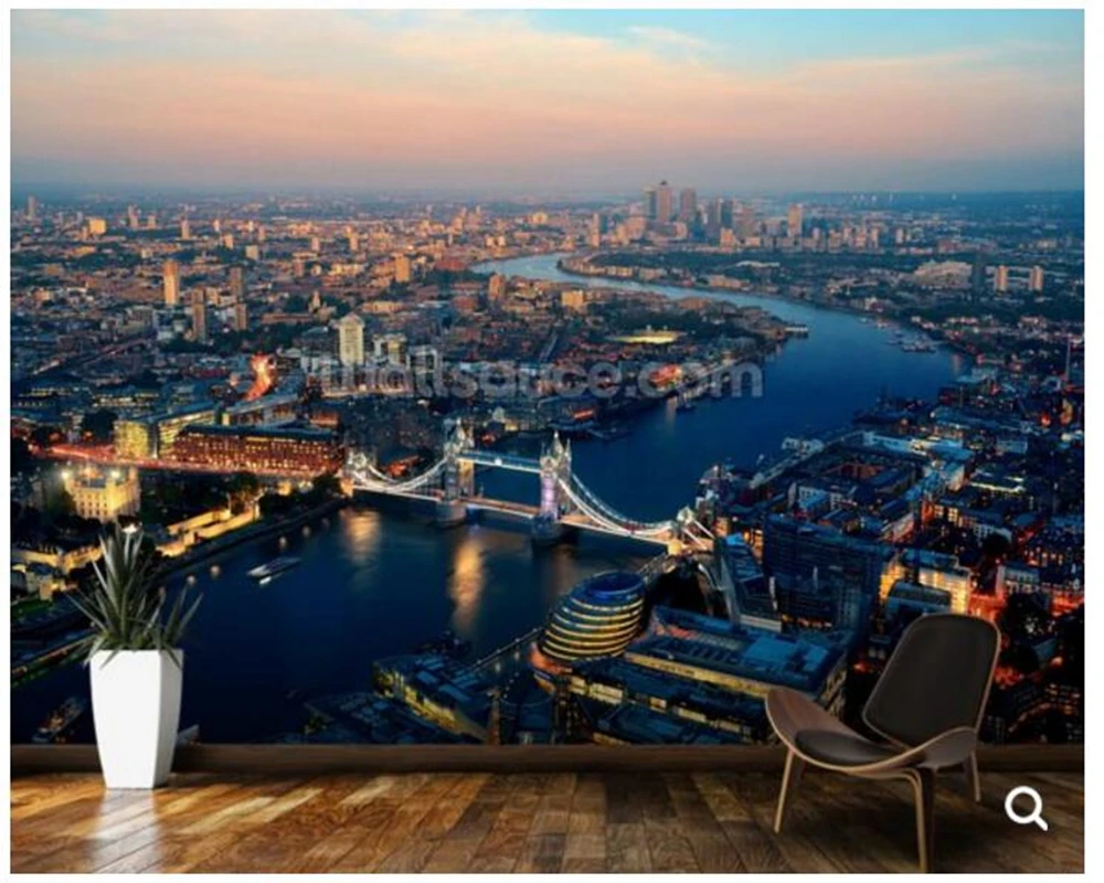 

Обои на заказ с изображением лондонских стен, фресок Ариэль Лонд для гостиной, ресторана, кафе, отеля, KTV, фоновые обои Ариэль из Лондона