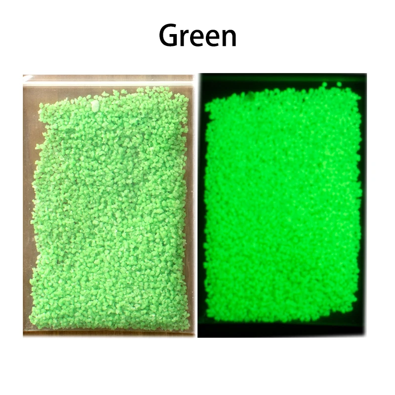 Green 10 г украшение для свадебной вечеринки светящийся гравий фосфоресцирующий песок аквариум флуоресцентные частицы звездное небо флуоресцентный песок - Цвет: Green