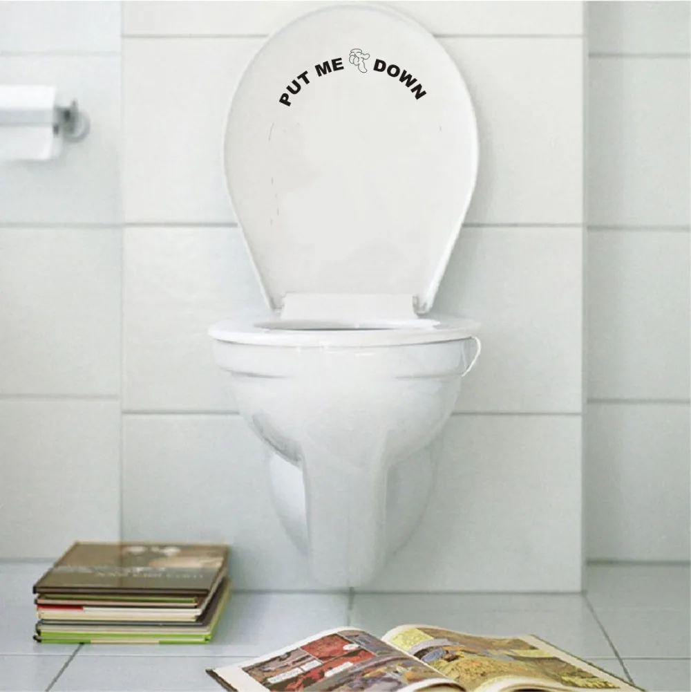 Бесплатная доставка наклейки на унитаз домашний декор|toilet sticker|wall decalsstickers home decor |
