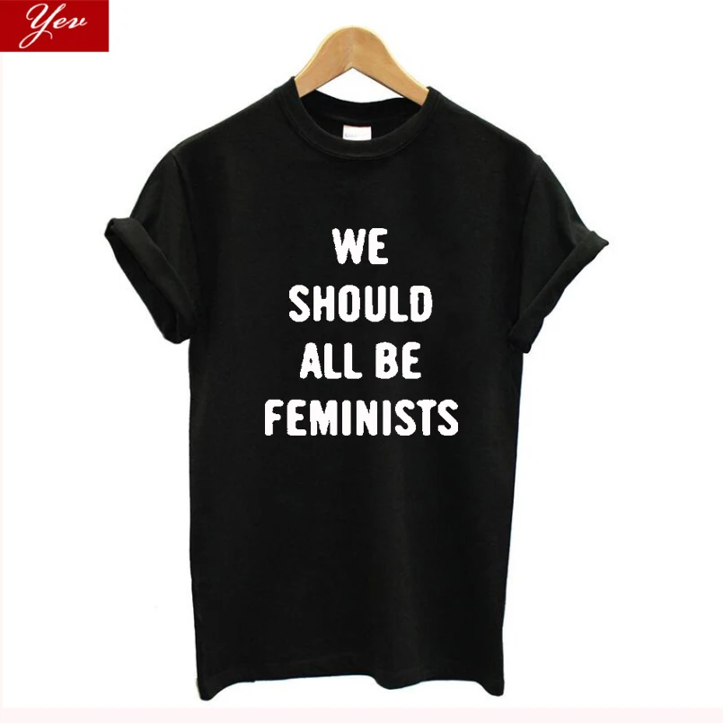 Женская футболка оверсайз we all be femininists винтажная свободная хлопковая в уличном