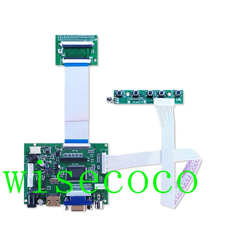 Плата контроллера LCD TTL LVDS VGA 2AV 60PIN для платы драйвера A070VW04 V0|Экраны мобильных