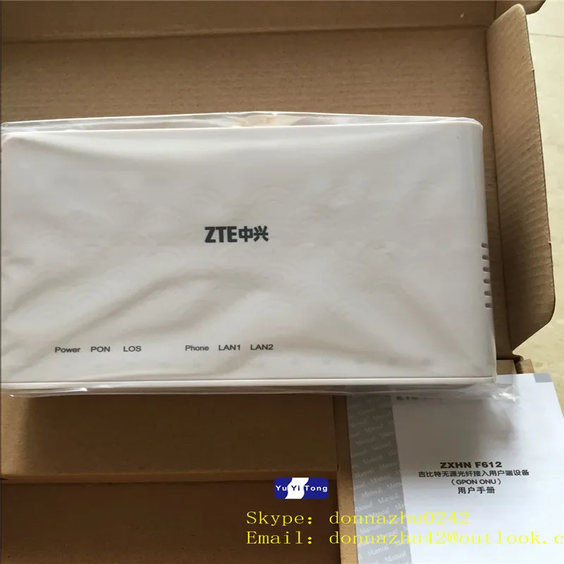 Новая Оригинальная Оптическая сеть ZTE ZXA10 F612 GPON ONU с 2 портами ethernet и 1 голосовым