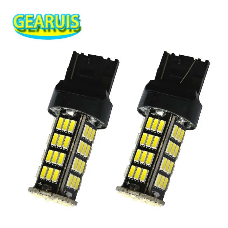 

2Pcs Car LED Signal Bulbs T20 7440 72 SMD 4014 7443 T25 3156 3157 Turn Signal DRL Bulb Red Brake Lights Auto Reverse Lamps rouge