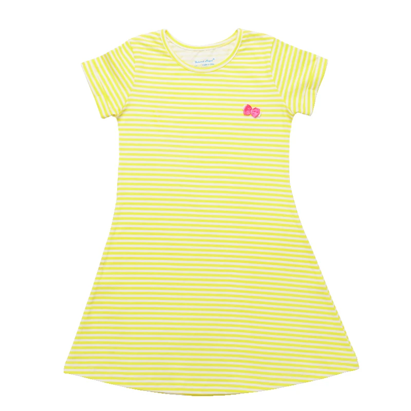 Платье для девочек 2018 детские платья принцессы в полоску с рукавами европейском