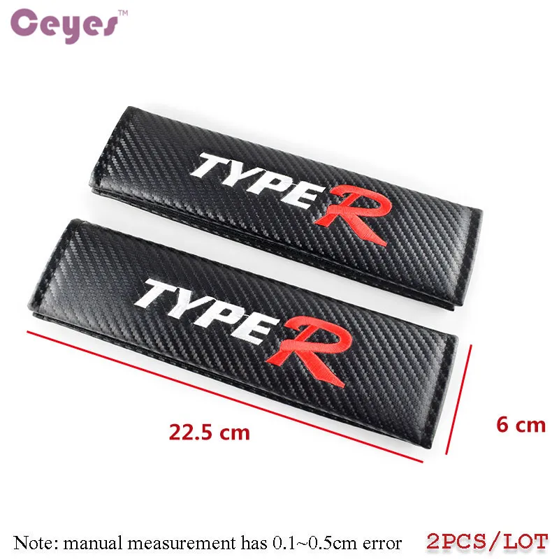 Ceyes Накладка для ремня безопасности автомобиля авто Стайлинг подходит TYPER Honda TYPE R