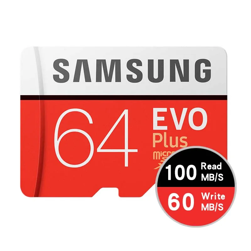 Карта Microsd SAMSUNG 256G 128 Гб 64 ГБ 32 ГБ 16 ГБ 8 ГБ 100 МБ/с./с класс 10 U3 U1 SDXC класс EVO+ Micro SD карта памяти TF флэш-карта - Емкость: R100Mb64G