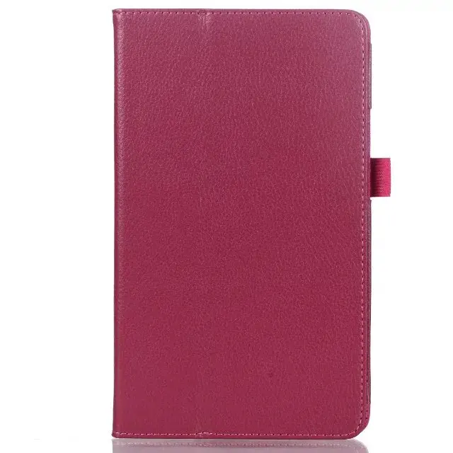 Sm-t380 PU Чехол-подставка из искусственной кожи для samsung Galaxy Tab A 8,0 защитный чехол для samsung TabA 8," Capa Fundas Bag - Цвет: Розово-красный