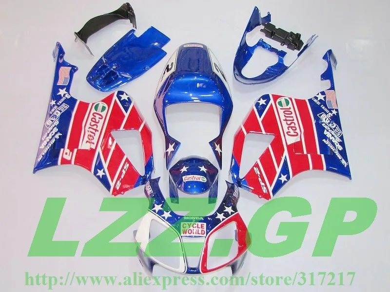 100% новый красный/синий U3256 VTR1000 SP1 RC51 2000 2001 2002 2003 2004 2005 2006 комплект обтекателей W3673F