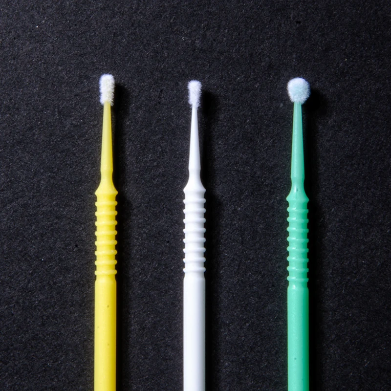 100 шт./кор. 1.0/2.0/3.0 мм Одноразовые Micro Swab stick Кисточки Аппликаторы наращивания