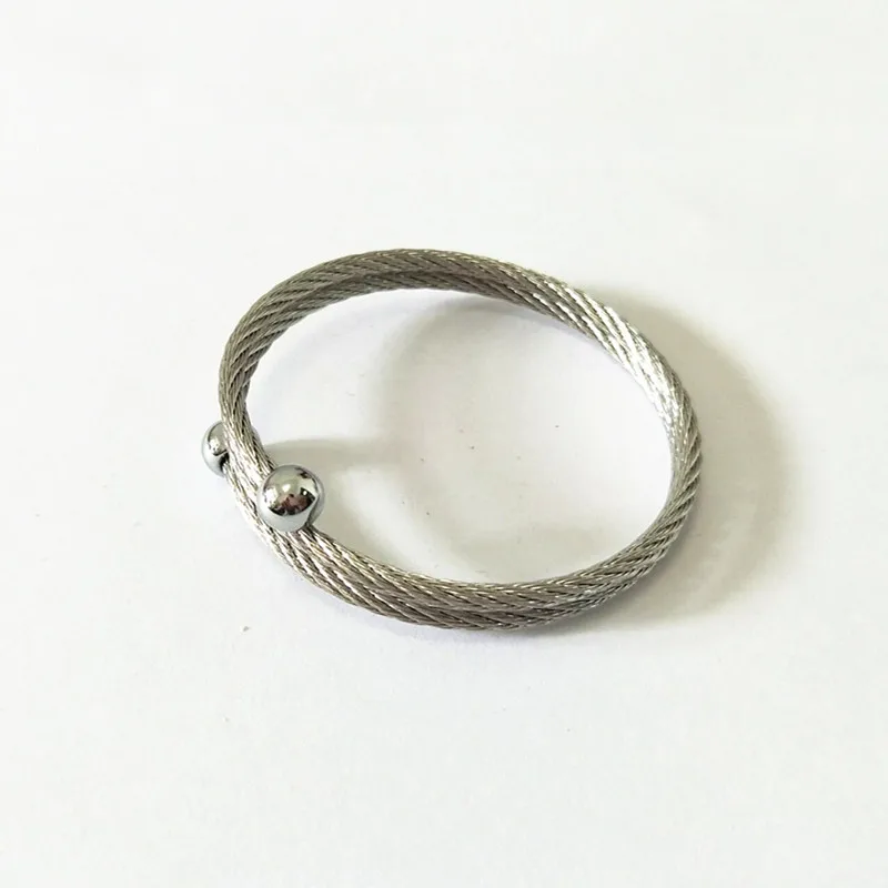 Лидер продаж, модные женские браслеты с открытым кабелем, нержавеющая сталь, регулируемый круглый шар, витой кабель, провод, браслеты