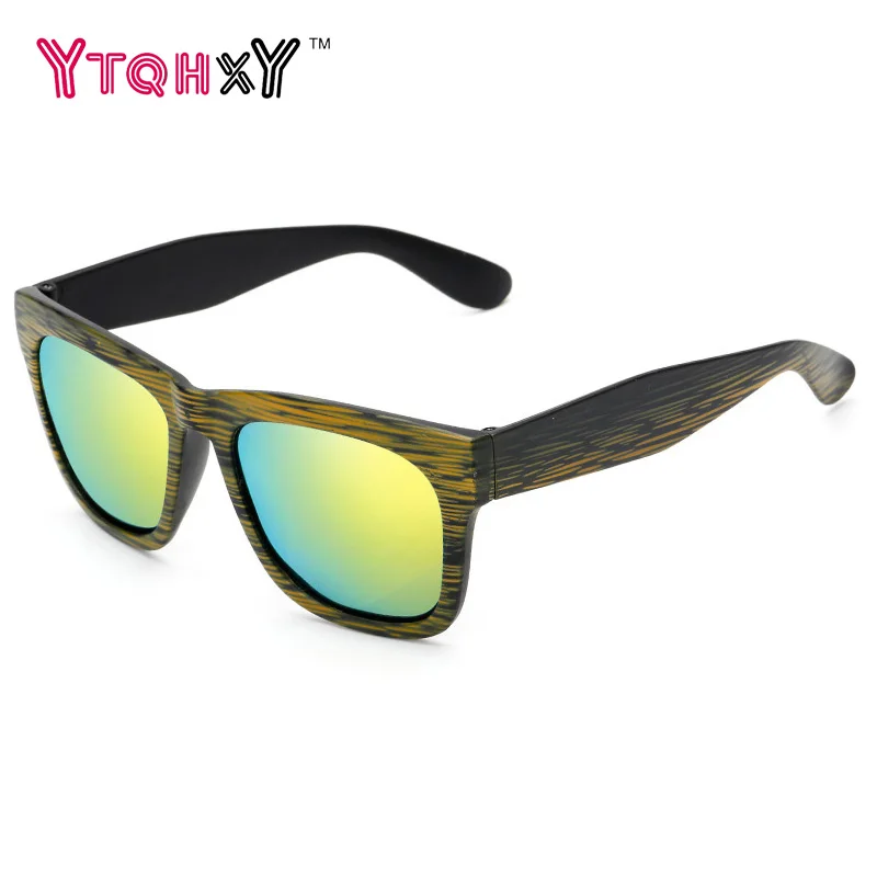Retro sunglasses men Wood Reflective Square Eyewear Sun Glasses women Outdoors Gafas oculos de sol feminino Y105 | Аксессуары для