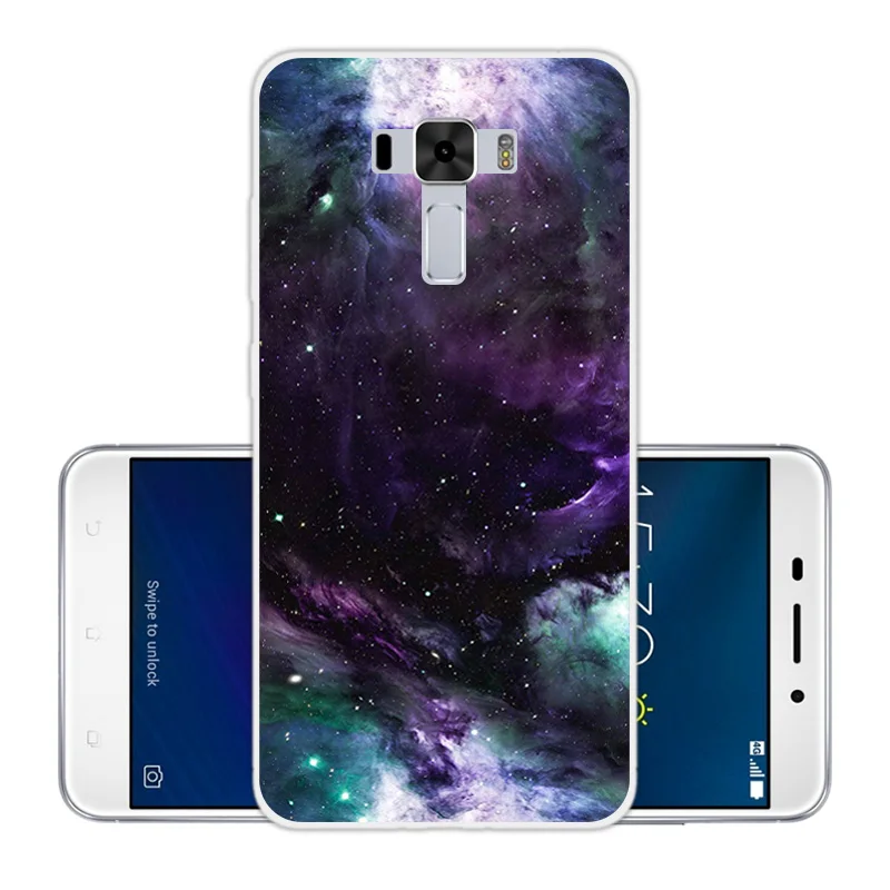 For Asus Zenfone 3 Laser ZC551KL Silicone Nebula Case zenfone3 laser Protective Capa DIY for |